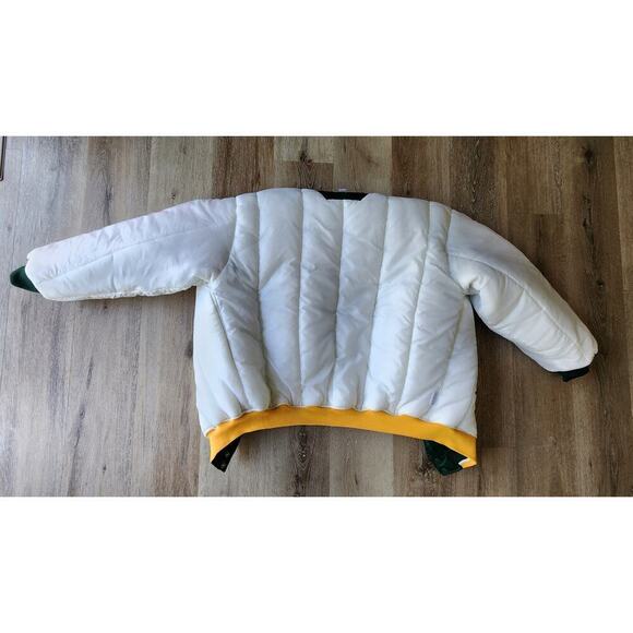 Green Bay Packers  Starter Enforcer Satin  Varsity Full-Snap Jacket - Green/Gold - Picture 16 of 16